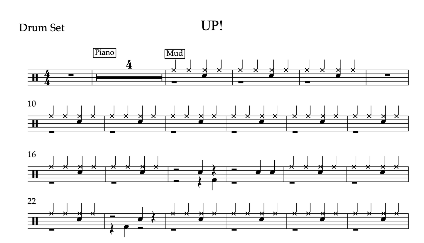 UP! by Forrest Frank (Easy) Drumset Sheet Music