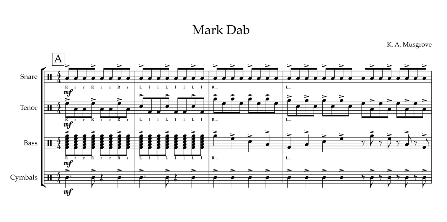 Mark Dab (Medium) Drumline Warmup