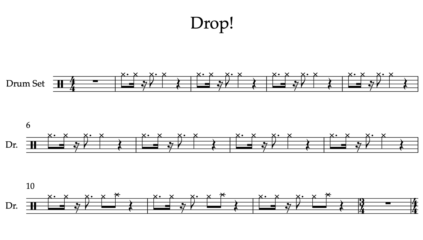 Drop by Forrest Frank (Easy) Drumset Sheet Music