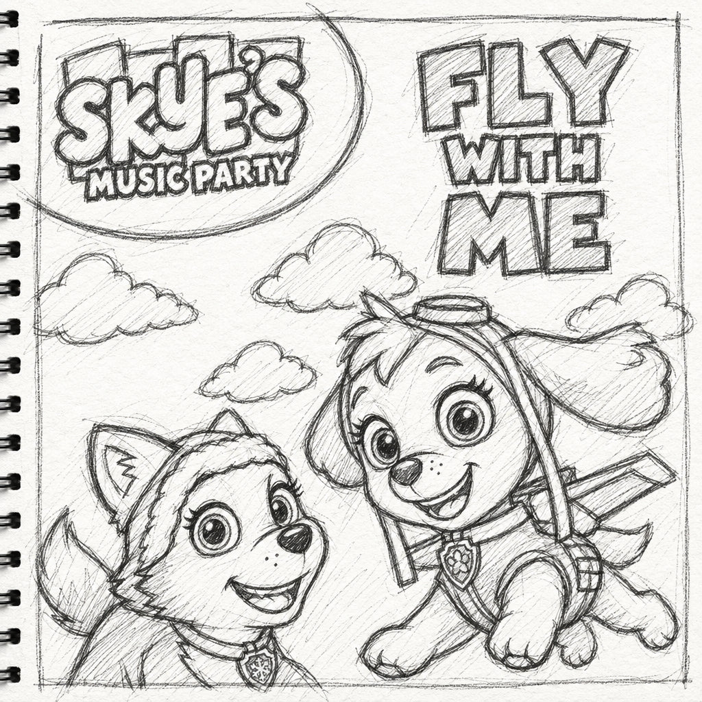 Come Fly Away With Me! from Skye's Music Party/PAW Patrol (Easy) Drumset Sheet Music